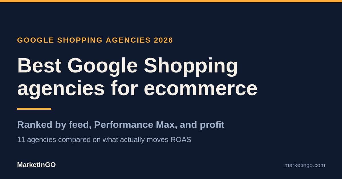 Best Google Shopping agencies for ecommerce 2026, ranked by feed management and profit